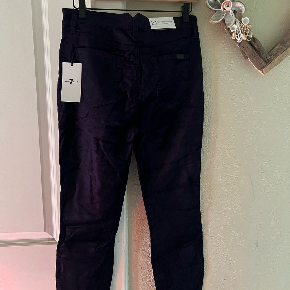 7 For All Mankind Women's Skinny Jeans - Dark Purple